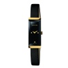 Gucci Women's YA127506 G-Frame Rectangle Black Satin Strap 18k Case Watch