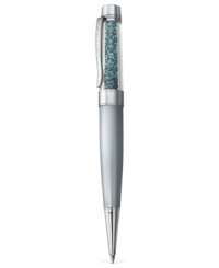 Make lasting memories. Swarovski's crystalline USB pen, with silver-tone details and Indian Sapphire-colored crystals, combines a bit of the old with the new in style and function. Approximate size: 5-4/5 x 6/10 inches. Memory 4 GB.