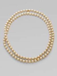 Endless pearl strand that is simply elegant. 10mm organic man-made pearls 48 long Imported