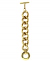 Classically chic. A chain link bracelet is an enduringly stylish look, and this toggle closure version from Vince Camuto is sure to stand the test of time. Crafted in gold tone mixed metal. Approximate length: 8 inches.