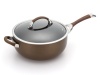 Circulon Symmetry Chocolate Hard Anodized 6-Qt. Covered Chef Pan with Helper Handle