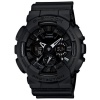 Casio Mens All Black Analog Digital G-Shock - World Time - 200 Meters