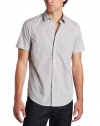 Ben Sherman Men's Short Sleeve 60's Geo Print Woven Shirt