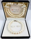 Macy's Sterling Silver Cultured Pearl Necklace, Earring & Bracelet Set