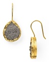 Oversized drusy gemstones are radiant on this pair of Coralia Leets earrings, accented by a rich 22K gold vermeil setting.