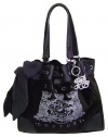 Juicy Couture Scottie Bling Daydreamer Tote Handbag Purse ~ Black In Color