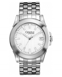 This classic watch silhouette from Caravelle by Bulova adds a refined touch to your dress attire.