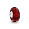 Bling Jewelry Glitter Red Sterling Silver Murano Glass Bead Pandora Compatible