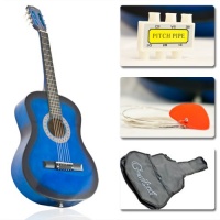 New Blue Acoustic Guitar W/ Accessories Combo Kit Beginners