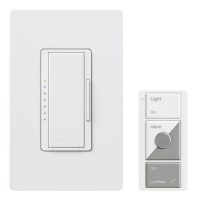 Lutron MRF2-600MTHW-WH Maestro Wireless 600-Watt Multi-Location Dimmer with Controller and Wallplate, White