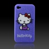 Hello Kitty Embossed Purple Flexa silicone case cover for Apple iPhone 4 4G 4S