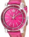 Juicy Couture Women's 1900839 HRH Hot Pink Mirror-Metallic Leather Strap Watch