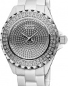 Akribos XXIV Women's AKR457WT Lady Diamond Collection Ceramic Swiss Quartz Watch