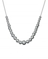 Boldly beaded. Giani Bernini's shiny and chic necklace features graduated beads in smooth sterling silver. Approximate length: 18 inches.