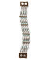 Lauren Ralph Lauren pays homage to Southwestern style with this suede and silver bracelet, accented by an evocative mix of turquoise beads.