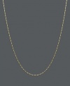 Spherical and cylindrical beads link together to form this more modern dot-dash style chain. Necklace crafted of 14k gold. Approximate length: 18 inches.