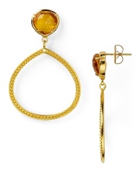 Roll with the stones. In faceted citrine, this pair of teardrop earrings from Coralia Leets adds sparkle to every day attire, or a festive flourish to evening looks.