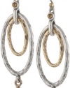 Lucky Brand Two Tone Oval Orbital Earrings