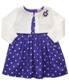 Get her ready for any gathering with this fun polka-dot dress and cardigan set from Carter's.