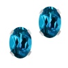 1.20 Ct London Blue Topaz .925 Sterling Silver Earrings 6X4mm