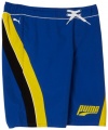 Puma Boys 8-20 Curved Pieced Board Short, Blue, X-Large