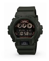 Designed to encapsulate sporty style, this bold digital watch from G-shock boasts supreme performance and features like four alarms, quartz movement, and 200-meter water resistance. Wear it to add a rugged accent to your look.