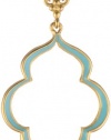 T Tahari Essentials Marrakesh Gold and Turquoise Enamel Pendant Necklace