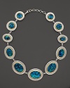 Paua shell lends exotic flair to this sterling silver and 24K gold statement necklace from Gurhan.