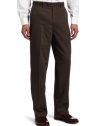 Louis Raphael Men's Poly Rayon Gabardine Flat-Front Straight-Fit Pant