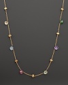 From the Paradise collection, a yellow gold necklace with multi semi-precious stones, designed by Marco Bicego.