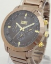 Mark Naimer Quartz Chronograph-Style Look XL Case Brown Metal Modern Design