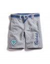 GUESS Pull-On Shorts with Screen, GREY HEATHER (24M)