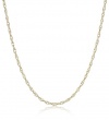 14k Yellow Gold Light Rope Chain Necklace, 15