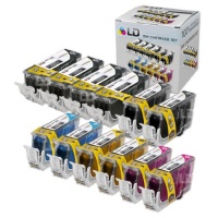 LD © Canon PGI225 & CLI226 Compatible Set of 12 Ink Cartridges: 4 Pigment Black PGI225, 2 each of CLI226 B/C/M/Y