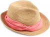 Genie by Eugenia Kim Women's Darcy Braid Fedora Hat, Camel/Coral, One Size