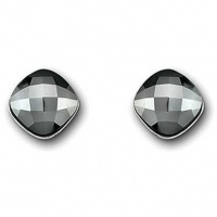 Swarovski Lea Jet Hematite Pierced Earrings