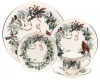 Lenox Winter Greetings 20-Piece Gold-Banded China Dinnerware Set, Service for 4