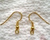 22K Gold Plated Surgical Steel Hypo-Allergenic Earring Hooks (100)