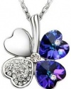 Swarovski Elements Crystal Four Leaf Clover Pendant Necklace 19-CN9034CP