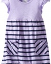 Splendid Littles Baby-girls Newborn Miami Stripe Dress, Purple, 3-6 Months