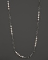 Lagos Sterling Silver Luna Freshwater Pearl Station Necklace, 36