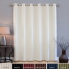 Wide Width Grommet Top Thermal Blackout Curtain 80W X 84L Panel - Beige - BWW