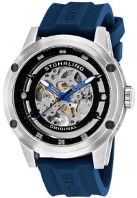 Stuhrling Original Men`s 314R.3316C51Set Leisure Zeppelin 360 Sport Automatic Skeleton Rubber Strap Set Watch