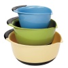 OXO Good Grips 3-Piece Mixing Bowl Set, Blue/Green/Yellow