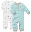 Carters 2-pk. Turtle Jumpsuitl Set BLUE/WHITE 6 Mo