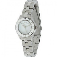 Marc Jacobs Women Watch Silver Steel Bracelet White Blade with box MBM3049