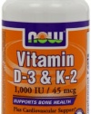 Now foods Vitamin D-3 & K-2 1000 IU/ K2 45mcg 120VC