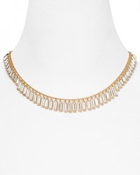 Make your chips count with this delicate collar necklace from kate spade new york. Crafted of gold-plated metal and accented by glass stations, it's pretty-prismatic.