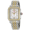 Michele Signature Deco Diamond Silver GuillochÃ© Two-Tone Ladies Watch MWW06T000061