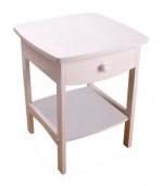 Winsome Wood End Table/Night Stand with Drawer and Shelf, White